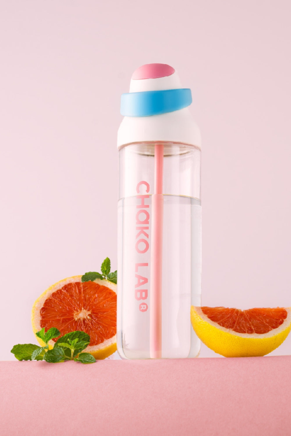 Kada Cup 888ml clear bottle with grapefruit and mint