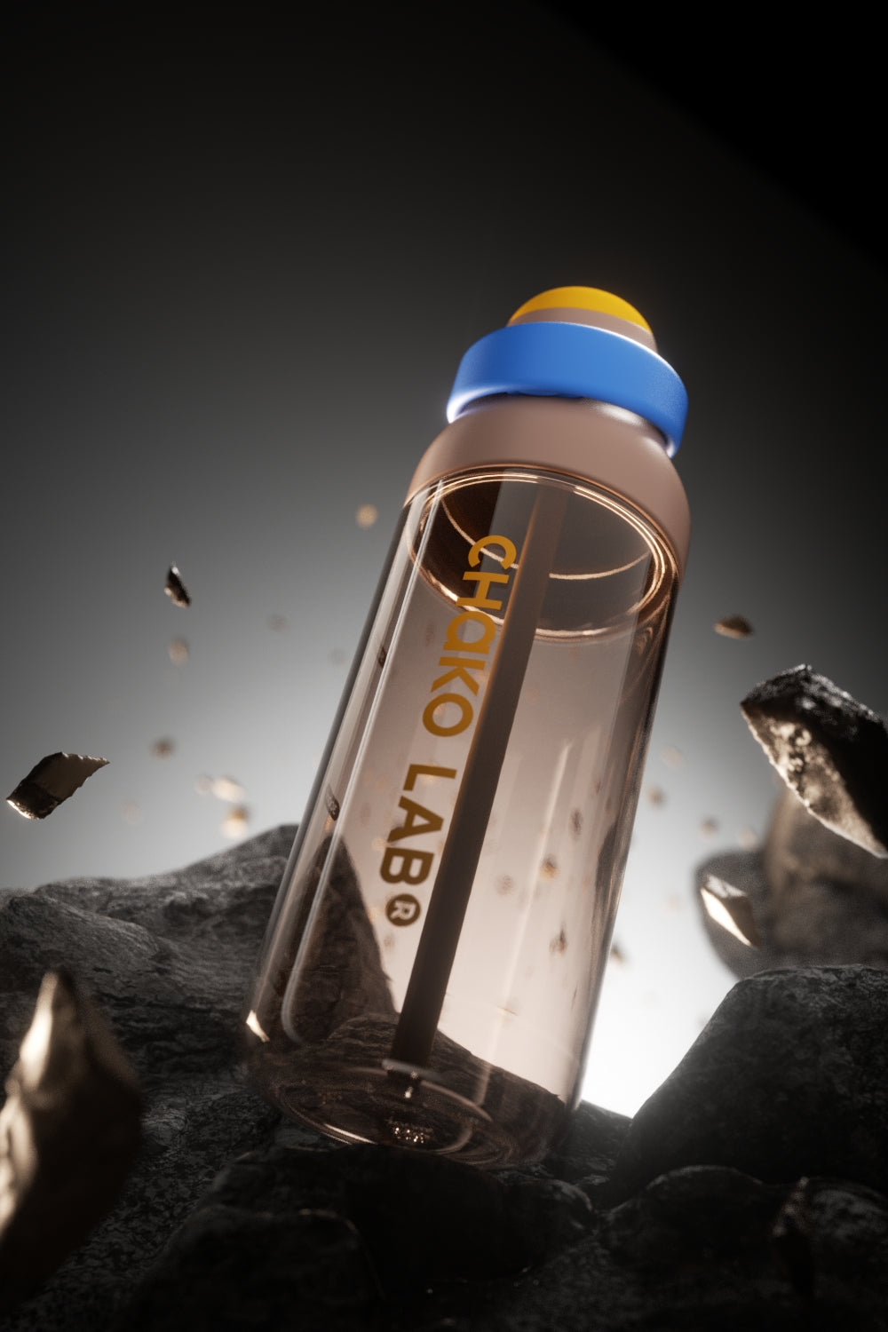 Kada Bottle PPSU brown bottle standing on rocks